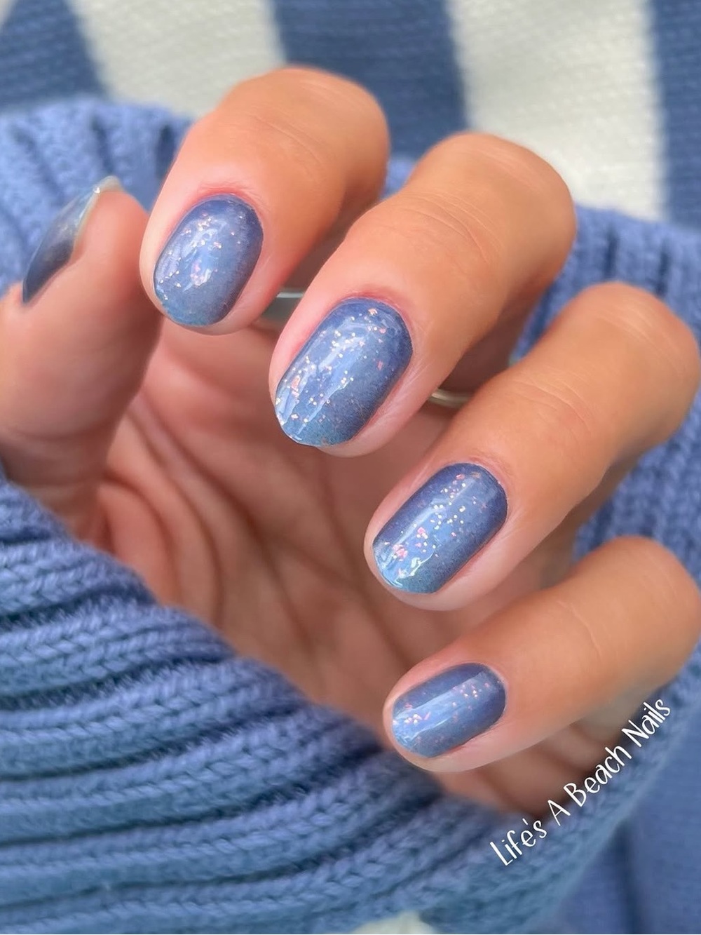 *Exclusive* Color Street: Retro Blue | Ombré Rose Gold Glitter Fall Spring Cool